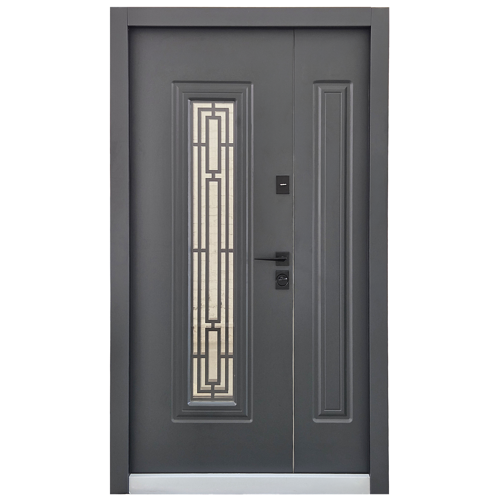 Usa intrare casa CAMBRIDGE LUX-TERMO Antracit /Alb texturat